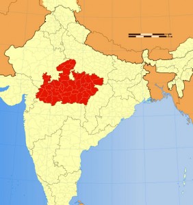 Location of Madhya Prades MP on Indian Map Location of Madhya Prades MP on Indian Map