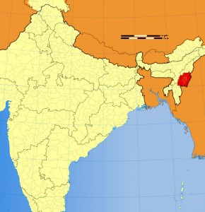 Location of Manipur on Indian Map Location of Manipur on Indian Map