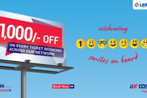 Get Rs 1000 Off On All Flights Booking By Aircosta