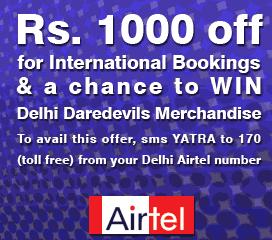 Discount on International Flights with Airtel and Yatra
