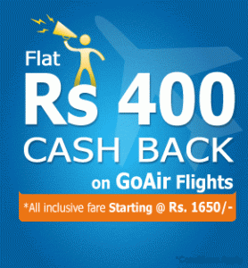 GoAir Airlines Cashback Offer on Flights Booking from Yatra