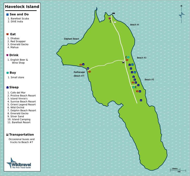 Havelock Island Travel Map