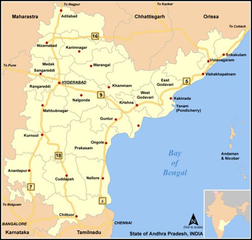 AP National Highway Road Route Map