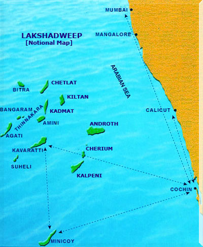 Lakshadweep Travel Map