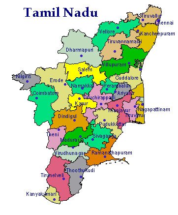 Tamilnadu District Map