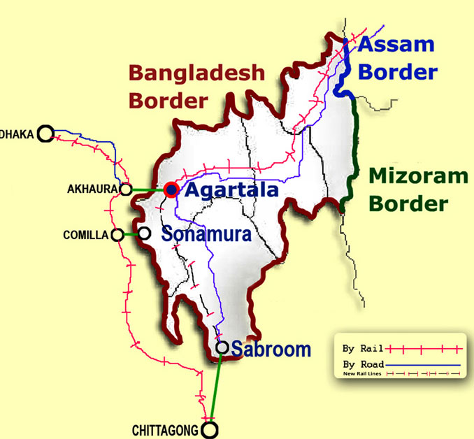 Train and Rail network in Tripura