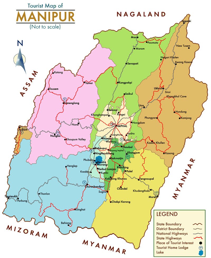 Tourist Map of Manipur