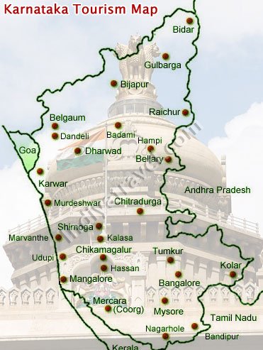 road map of karnataka Karnataka Tourist Maps Karnataka Travel Maps Karnataka Google Maps