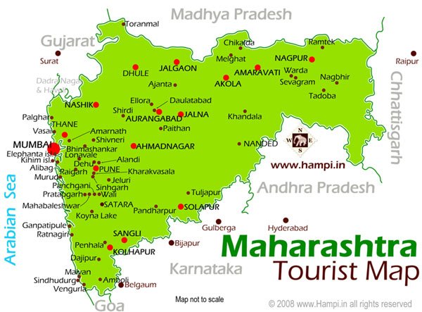 Maharasthra Tourist Map