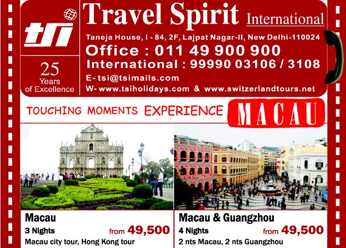 Macau Tours from TSI Holidays