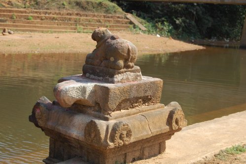 nandi idol in bhagamandala coorg